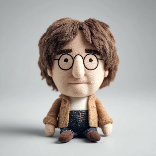 John Lennon Plush Toy Adorable Front View