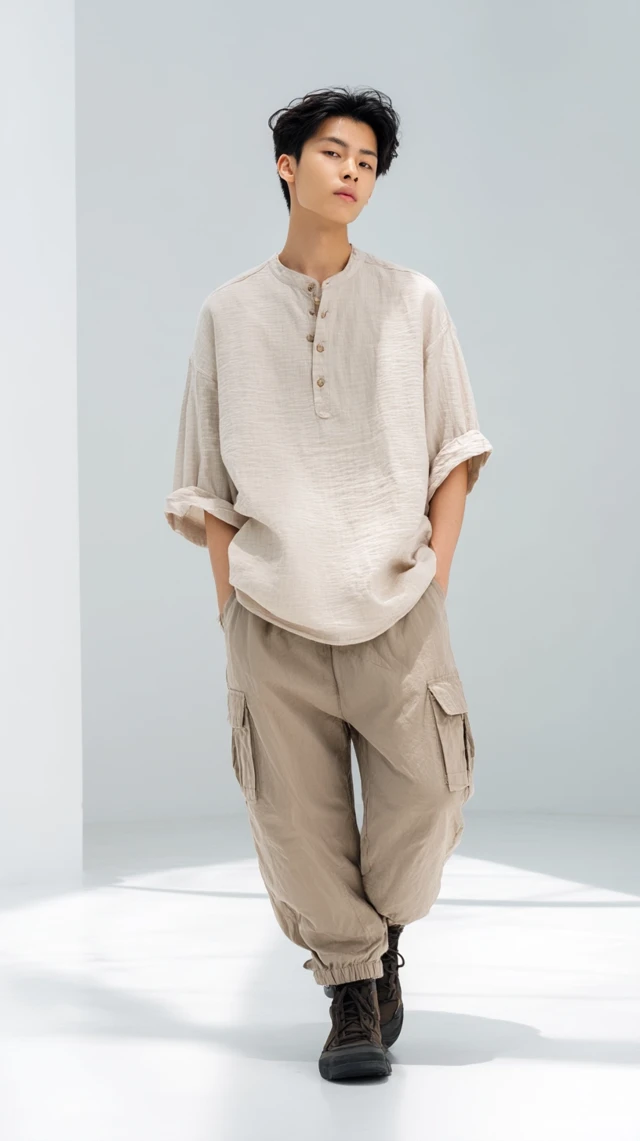 East Asian Model in Modern Fashion Lookbook