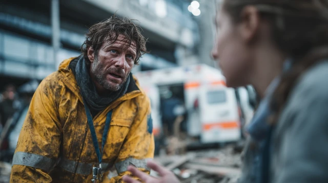 Emergency Doctor Treating Survivor