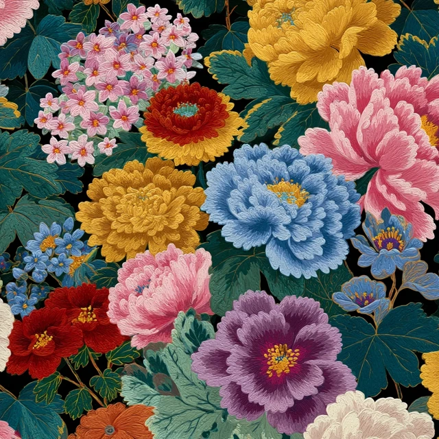 Vibrant Floral Pattern A Burst of Colors and Blooms