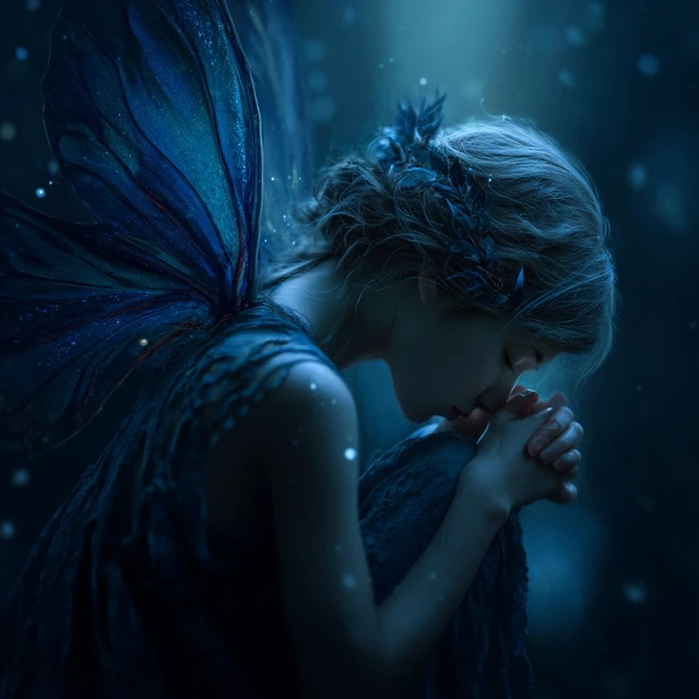 Indigo Fairy of Compassion - Digital Art