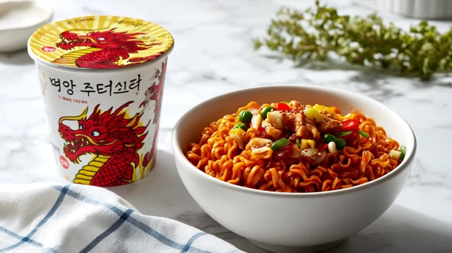 Korean Spicy Noodles Food Photography Delicious Meal