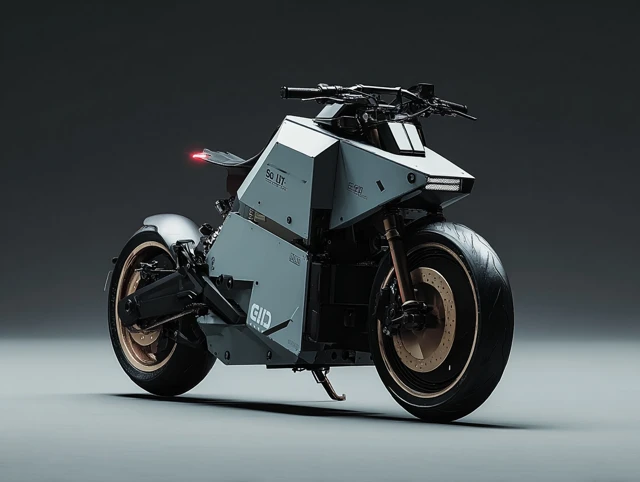 Minimalist Geometric Angular Motorcycle Concept