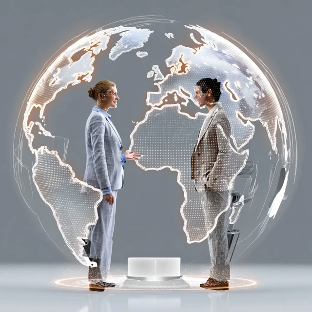 Global Trade Negotiation 3D Rendering