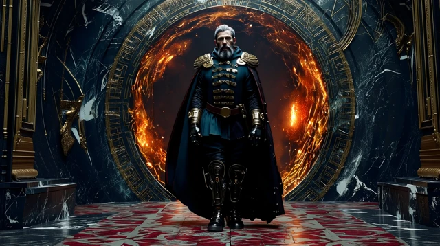 SciFi Aristocrat Emerging From Portal 8k