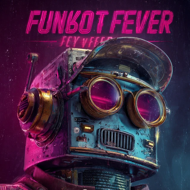 Funkbot Fever Futuristic Music Cover Retro Style