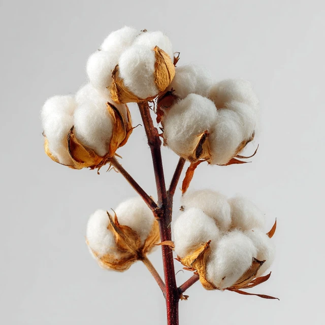 Cotton Flowers Isolated Studio Photography