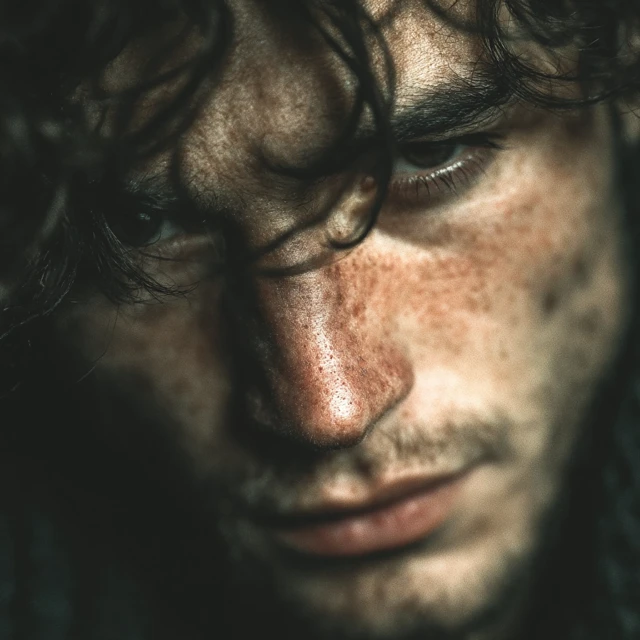 Portrait of a Man Smug Expression Dramatic Lighting
