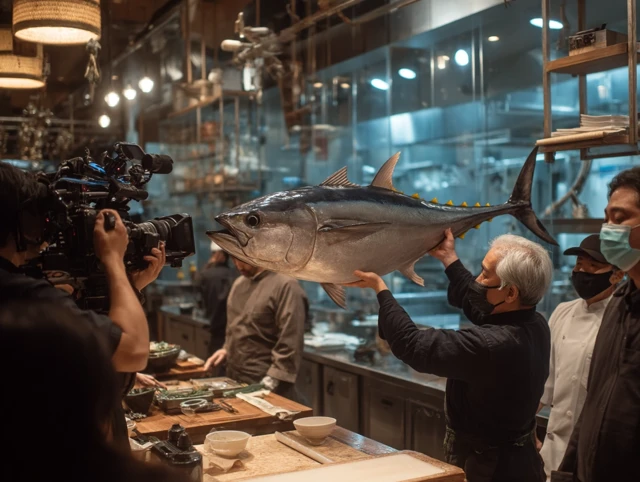 Japanese Tuna King Chef Kitchen Cooking