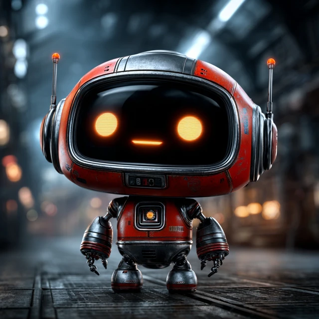 Futuristic Robot Mascot AI Orb Helper