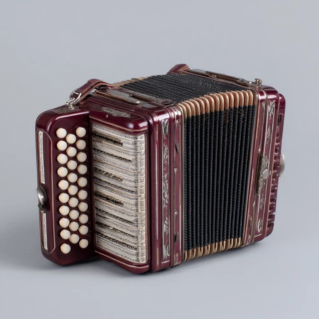 Accordion Player Charming Cartoon Illustration