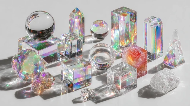 Minimal Glass Objects Spheres Cubes Abstract Shapes