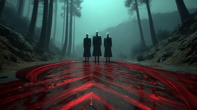 Haunted Forest Occult Symbolism Art