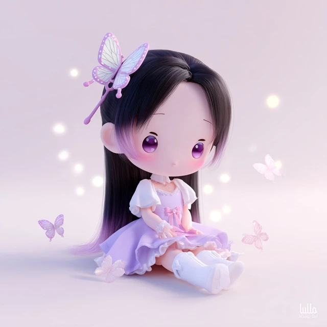 Adorable 3D Chibi Girl Inspired by Kanao Tsuyuri