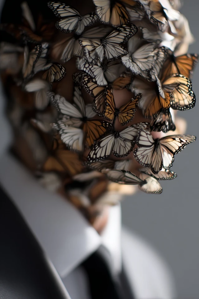 Surreal Butterfly Monarch Illustration
