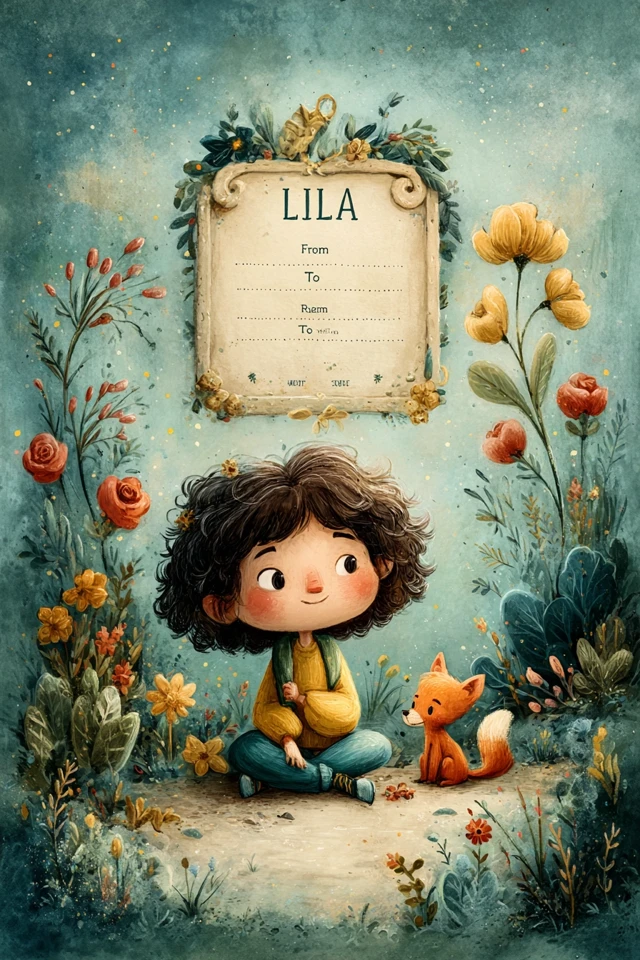 Whimsical Storybook Dedication Page for Children