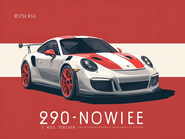 Porsche GT3 RS Artwork Poster Design