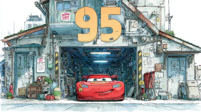 Lightning McQueen in Anime Garage
