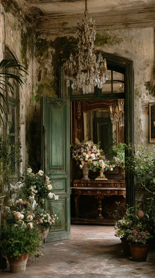 French Chateau Interior Romantic Mystery