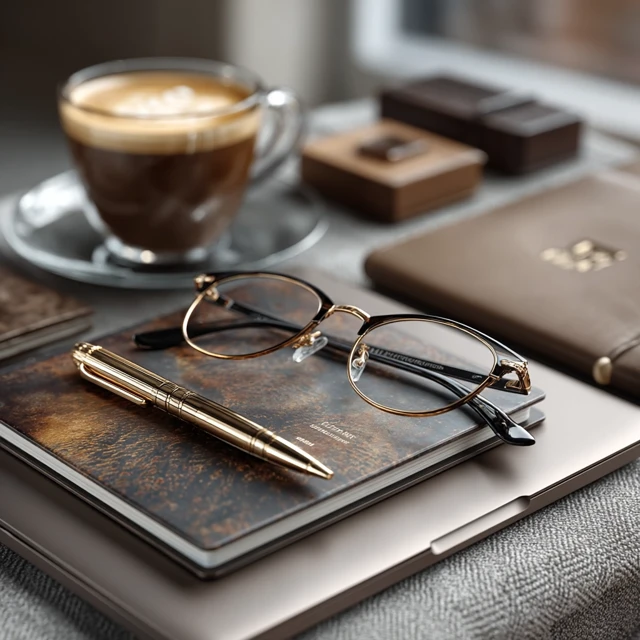 Designer Workspace Still Life: Elegant and Creative