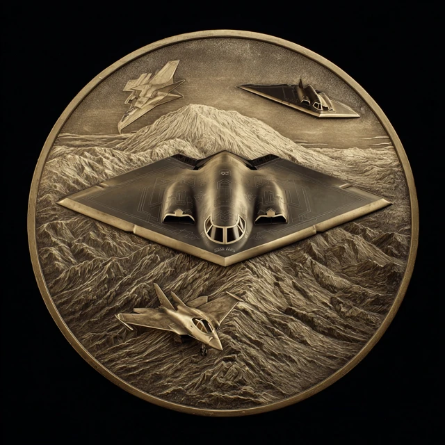 B2 Spirit Raptor Gold Coin Collectible