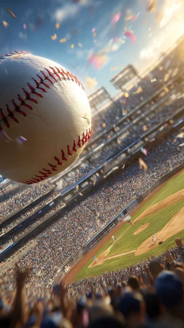 Baseball in Flight Epic Stadium Scene 4K HDR