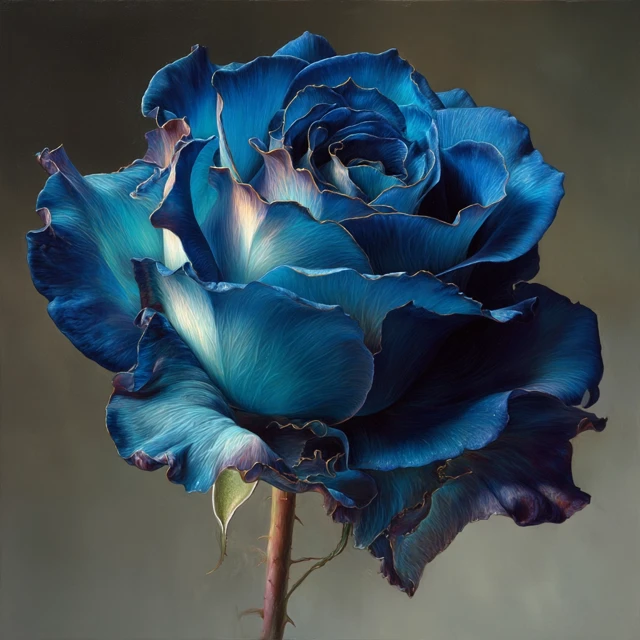 Mind Blowing Blue Rose Surreal Art