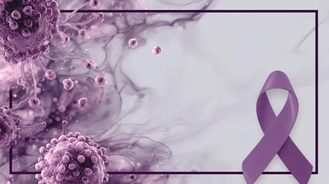 Purple Ribbon Social Media Template Background Design