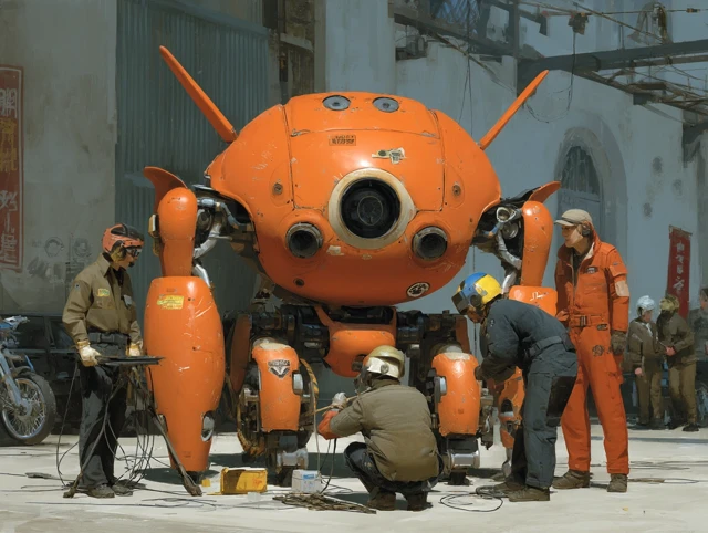 Mecha Repair: Concept Art of Mechanics and Robot