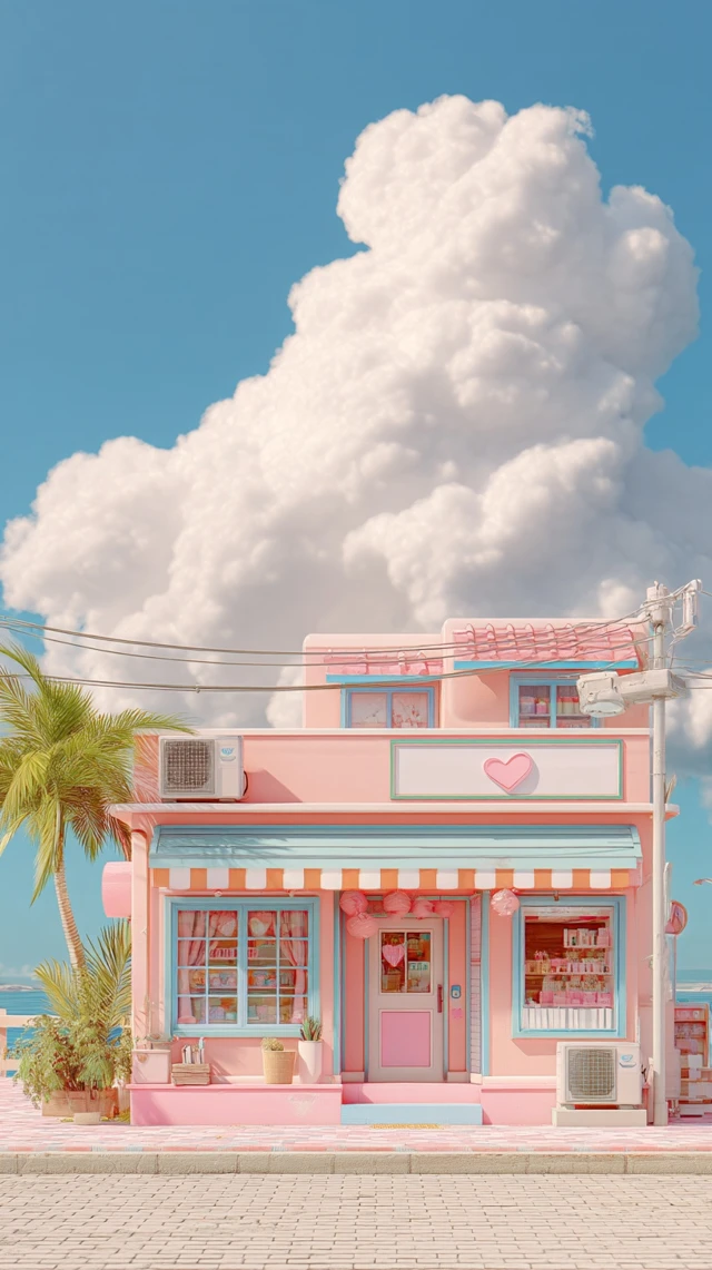 Valentines Day Store Anime Style Tropical Island