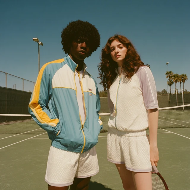 STELLAR 80s Athletic Wear Tennis Court Ad Campaign