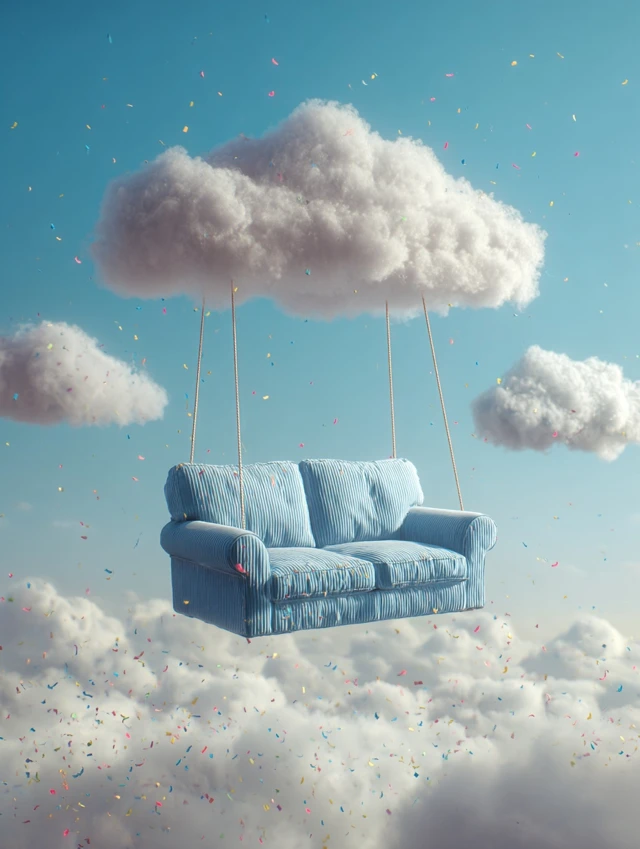 Dreamy Sky Sofa Cloud Confetti Advertising