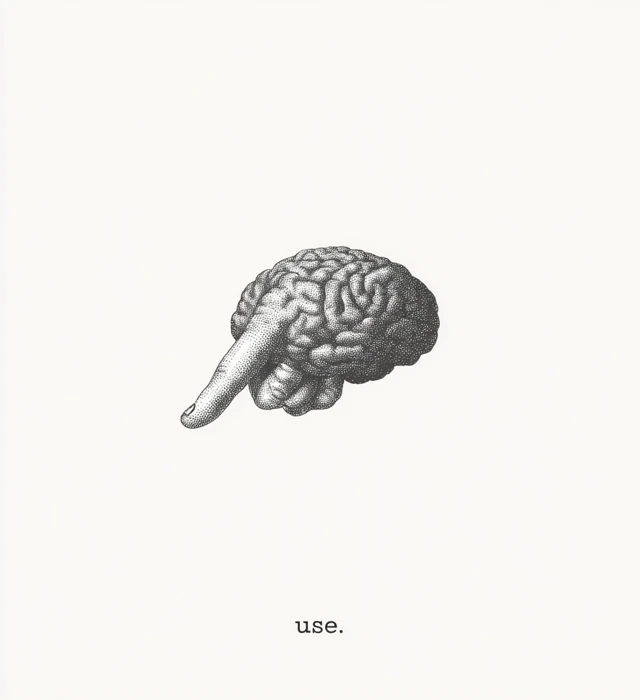 Brain Illustration Use Your Brain Concept