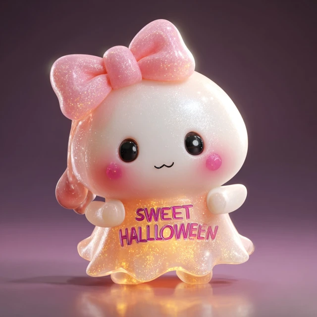 Cute Halloween Ghost Statue Sweet Resin Toy