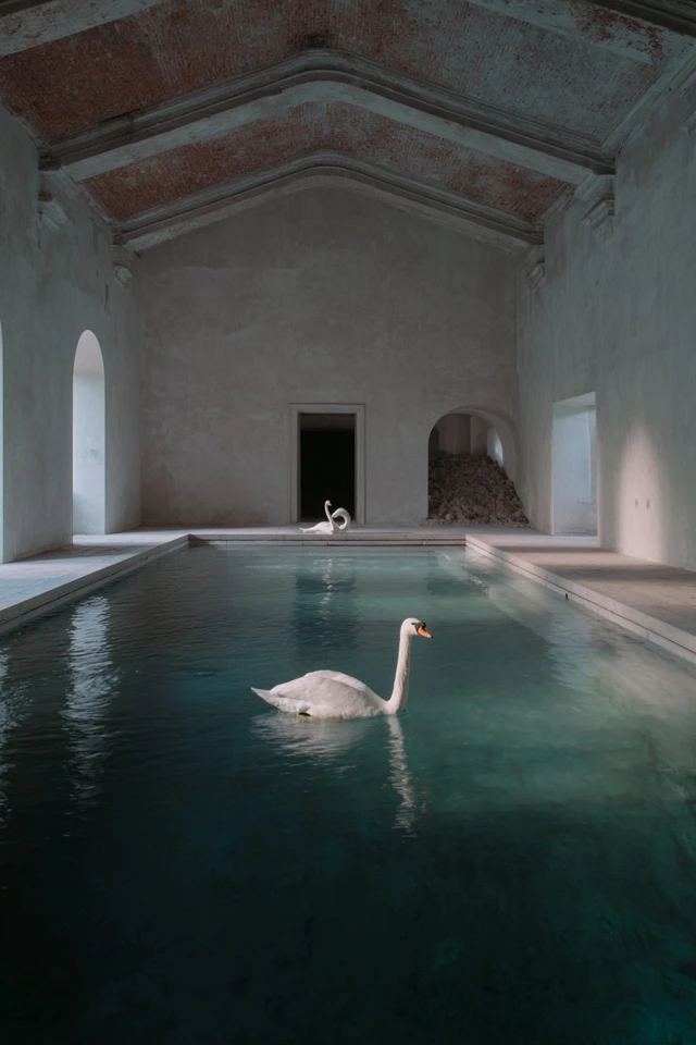 Swans in Italian Palace Daniel Arsham James Turrell