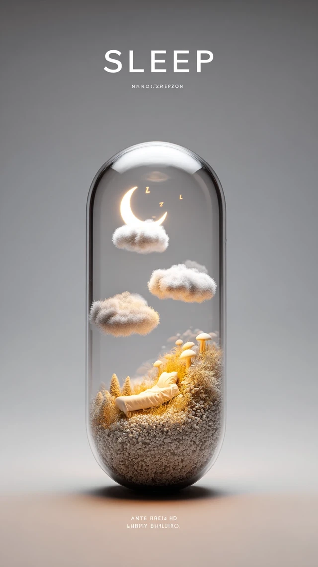 Sleep Capsule Dreamlike Illustration