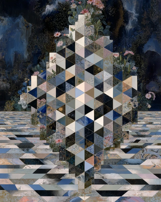 Patchwork Almagest Abstract Art Floral Geometric
