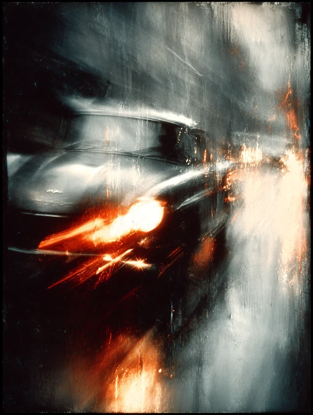 Abstract Car in Motion Analog Photography