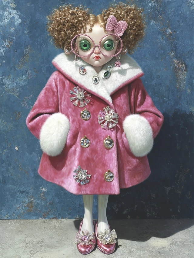 Fancy Nancy Portrait Doll Painting Illustration
