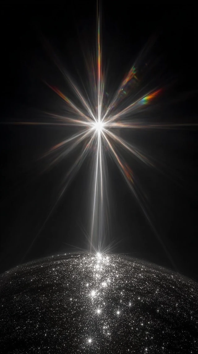 Cosmic Nexus Starlight Radiance Minimalist Art