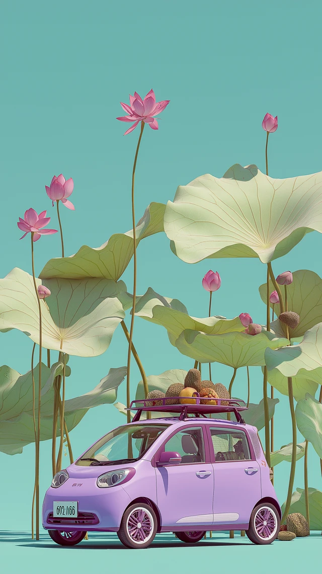 BYD Dolphin EV with Lotus Pods - Minimalist Summer