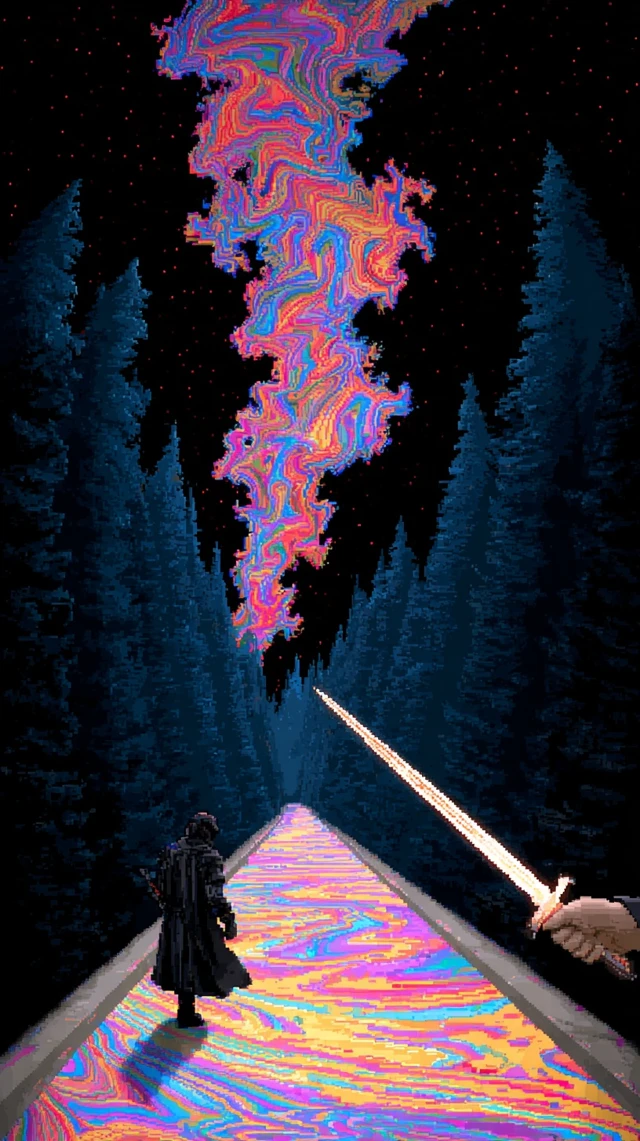 Retro Futuristic Pixel Art Adventure
