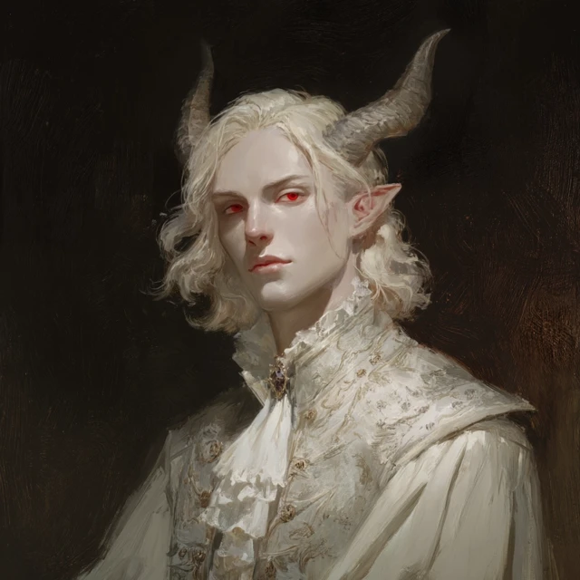 Albino Aristocrat Fantasy Portrait