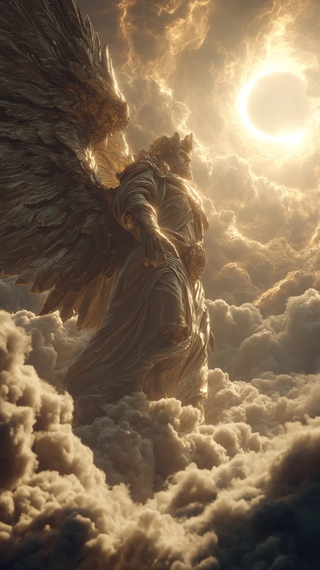 Divine God Above the Clouds Epic Scene