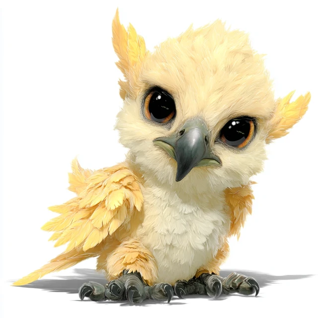Cute Baby Eagle Portrait High Detail Realistic