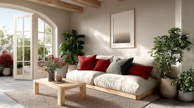 Minimalist Living Room Design with Natural Elements