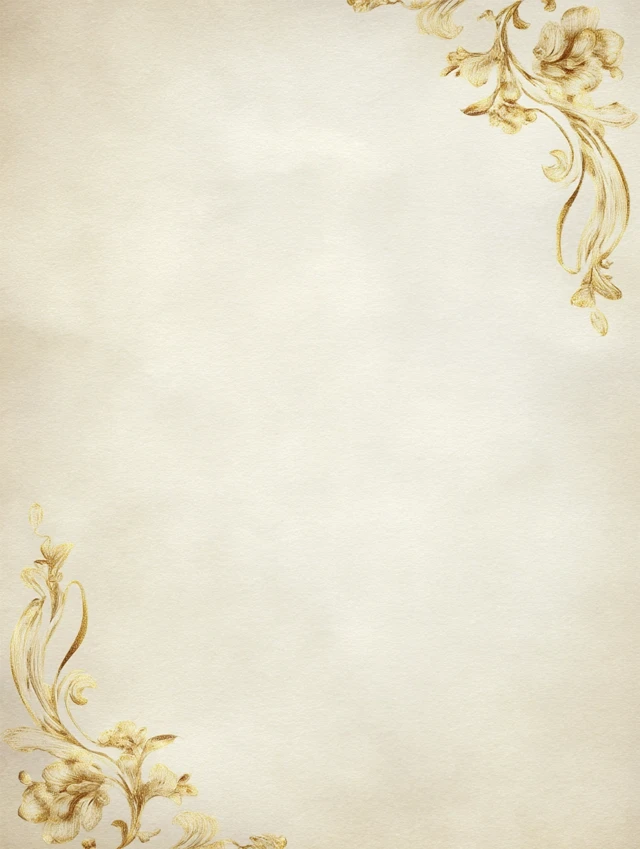 Elegant Paper Background with Golden Flourishes
