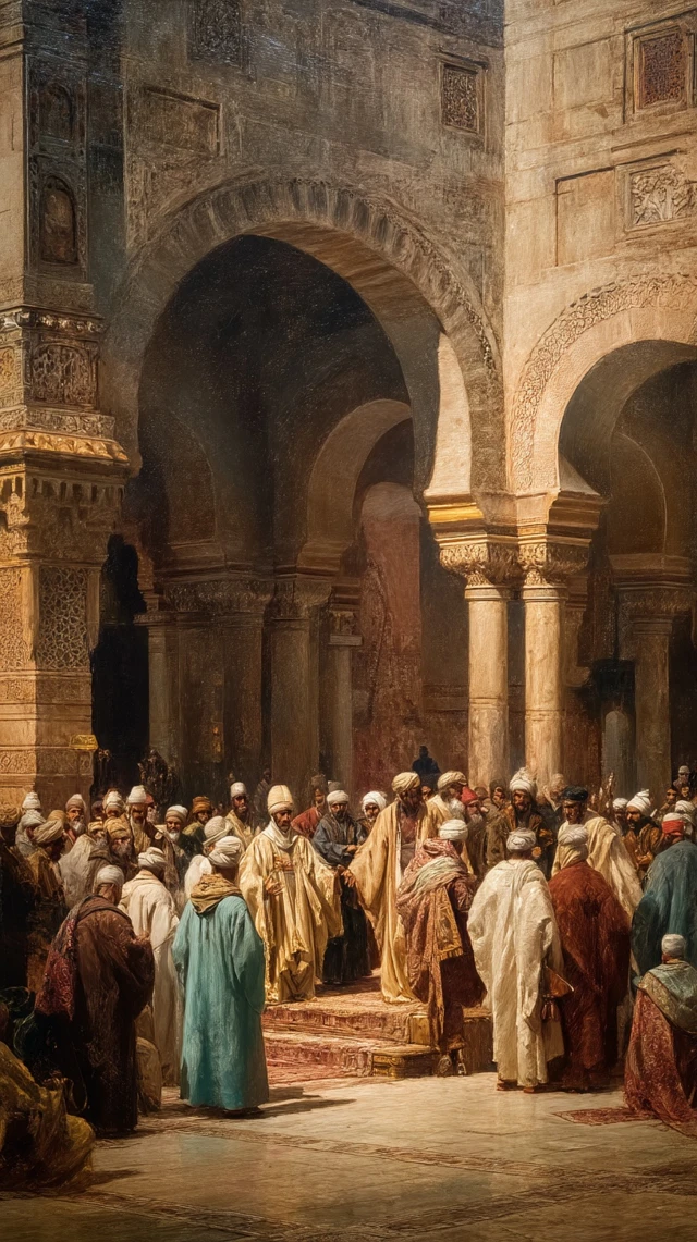 King Alfonso X Wise and Muslim Families in Spanish Palace