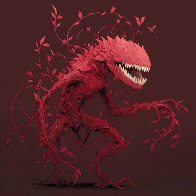 Creepy Vine Monster Dungeons and Dragons Art