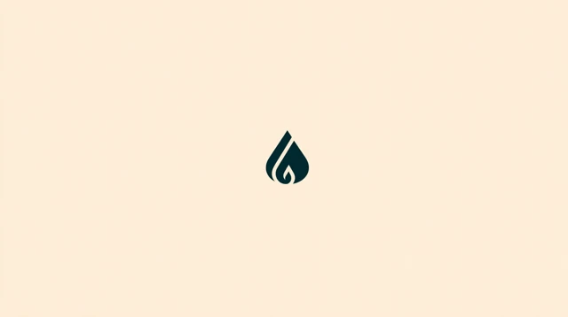 Minimalist Flame Logo Design Modern Brand Identity